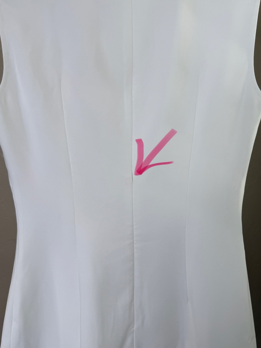 Commense White Sleeveless Mini Dress with Gold Buttons - Picture 11 of 11